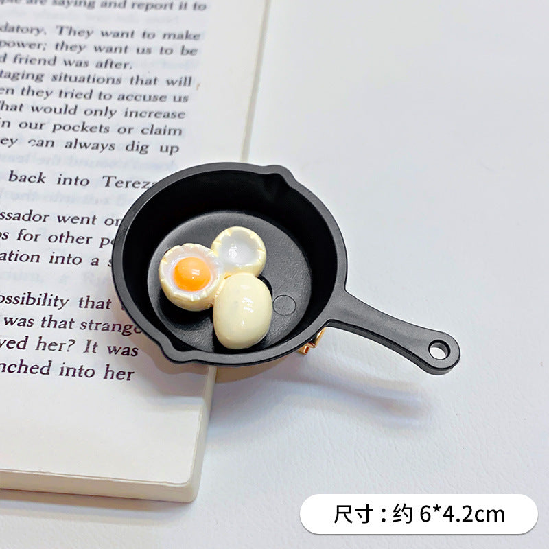 Wholesale Fun Simulation Pistachio Pan Food Play Hairpin